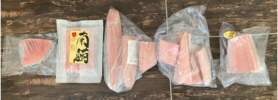 厳選マグロづくし全５品2.2kg以上（南まぐろ、バチマグロ、キハダまぐろ、びん長まぐろ）：6000円