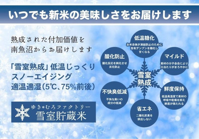 5kg　雪室貯蔵 南魚沼産 令和4年産 コシヒカリ  1等米：3480円