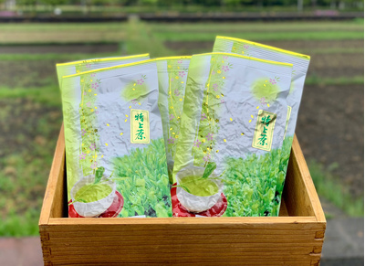 静岡県春野町産　特上茶(山里の浅蒸し茶）１００ｇ ５本セット：2700円