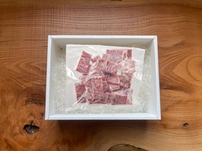 やわらか牛ハラミ焼肉用　500g（牛脂注入加工肉）：730円