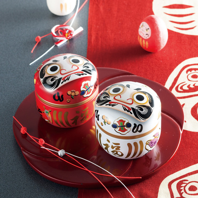 新茶　願掛けだるま80g2缶箱入　深蒸し茶：2515円